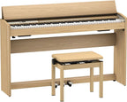 Roland F701 88-Key Digital Piano Light Oak Bundle