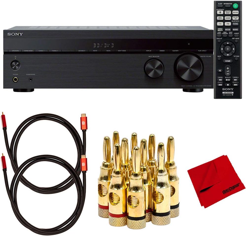 Sony STRDH590 5.2 Channel 4K HDR AV Receiver Bundle