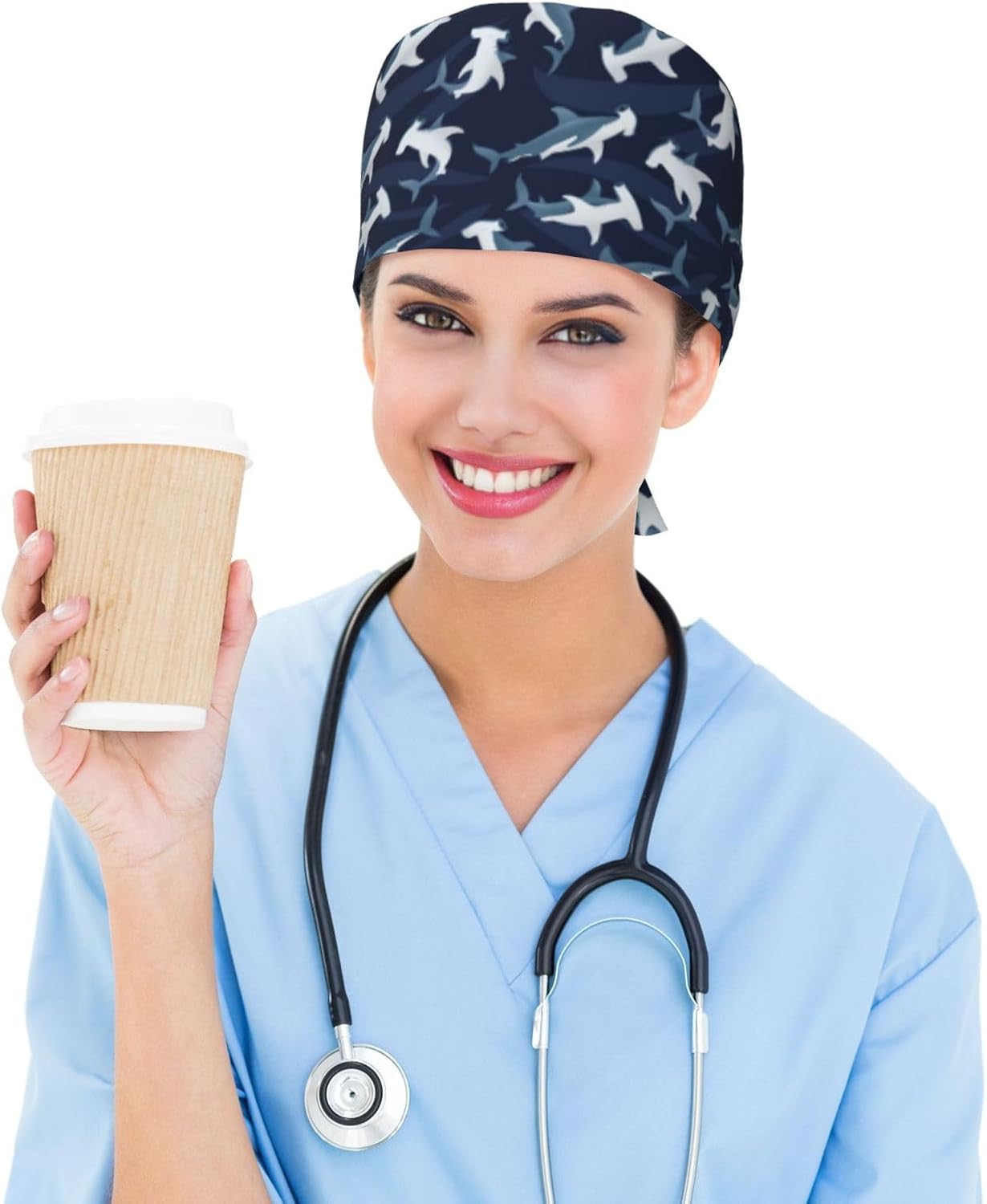 Novastar Scrub Caps Women Men Cartoon Cute Working Cap