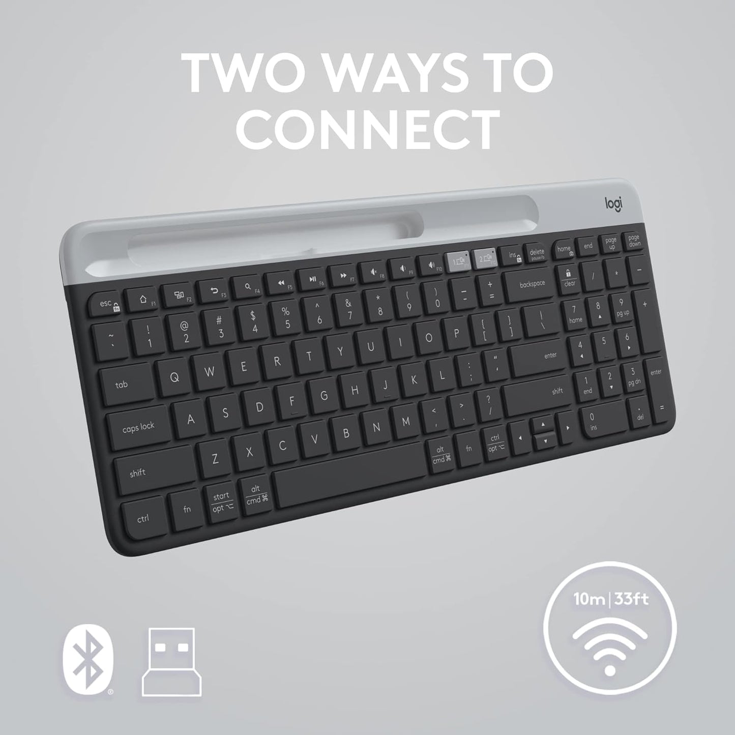 Logitech 920-011479 K585 Multi-Device Slim Wireless Keyboard