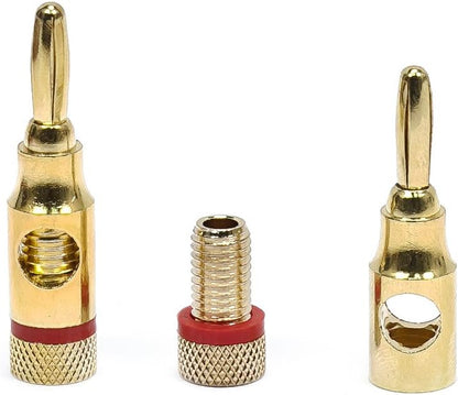 Monoprice 109437 Gold Plated Speaker Banana Plugs 5 Pairs