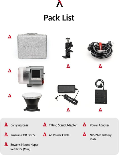 Aputure amaran 60xS Bi-Color Bowens Mount LED Light