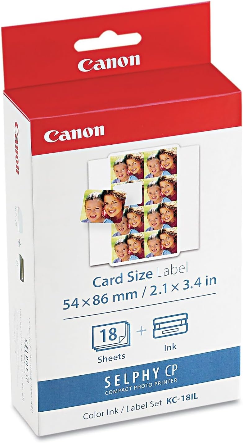 Canon COLOR INK/LABEL SET KC-18IL CP-100/200/300 Printers