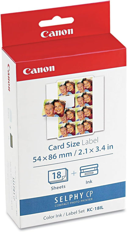 Canon COLOR INK/LABEL SET KC-18IL CP-100/200/300 Printers