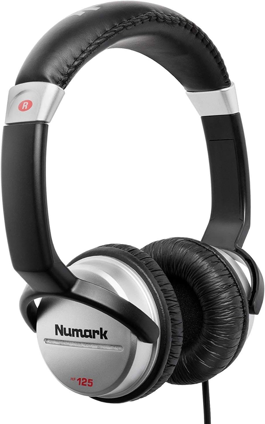 Numark HF125 DJ Headphones Ultra-Portable Silver