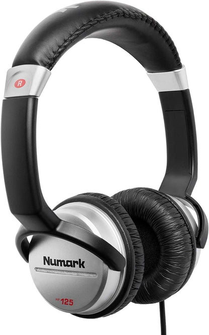 Numark HF125 DJ Headphones Ultra-Portable Silver