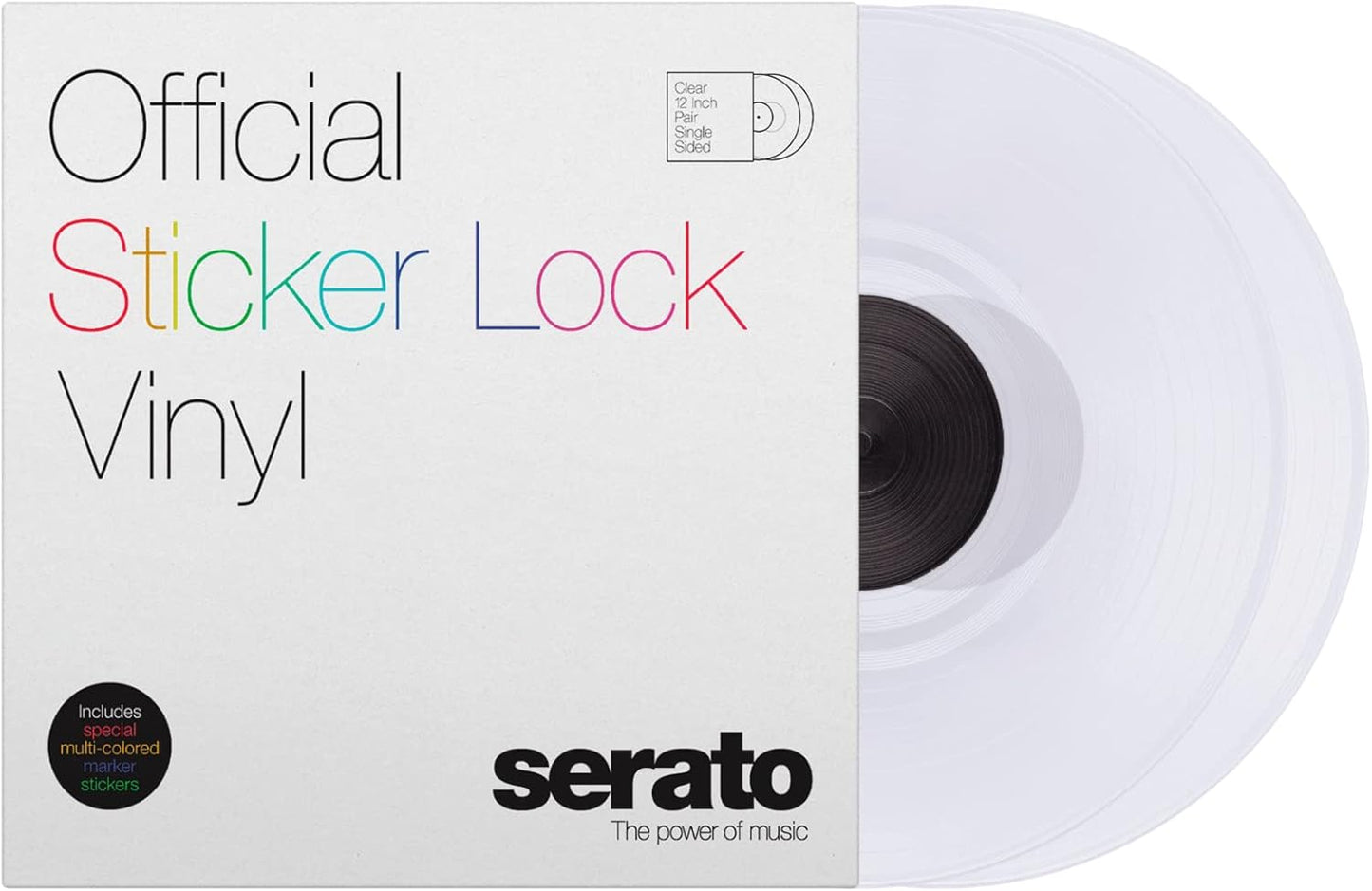Serato SCV-PS-SL-BM Sticker Lock 12" Control Vinyl Pair