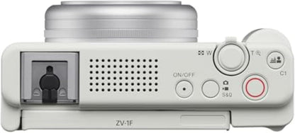 Sony ZV1F/W Vlog Camera White Content Creator Bundle