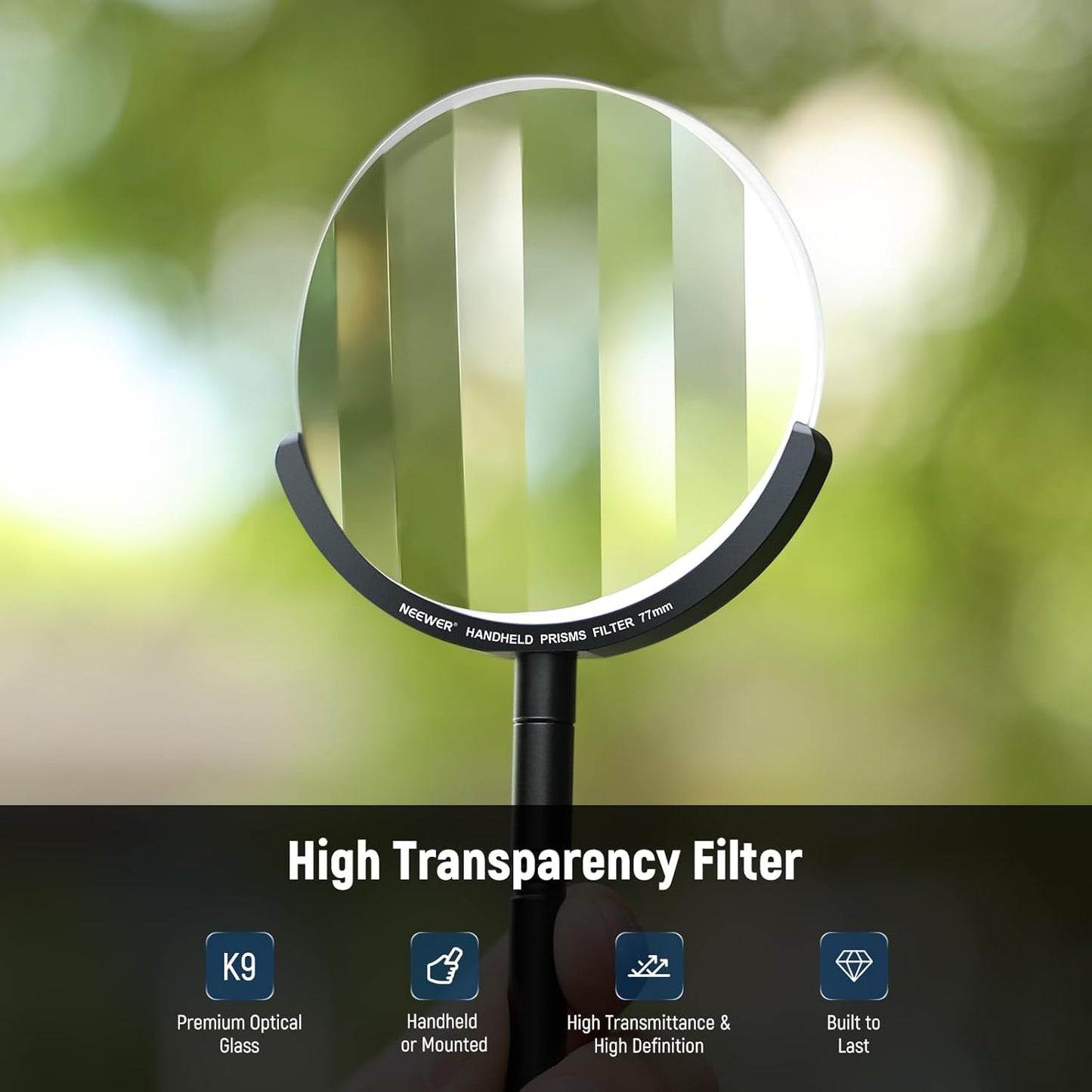 Neewer 77mm Handheld Kaleidoscope Prism Lens Filter