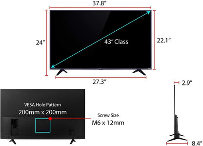 TCL 43S517 43-Inch 4K Roku Smart TV Renewed