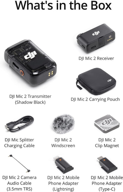 DJI Mic 2 Wireless Microphone - Single TX/RX with Lavalier