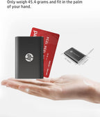 HP CPSD81GS1E40-500-Blk P500 500GB USB-C SSD Portable