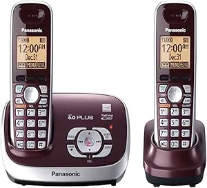 Panasonic KX-TG6572R DECT 6.0 Cordless Phone 2-Handset