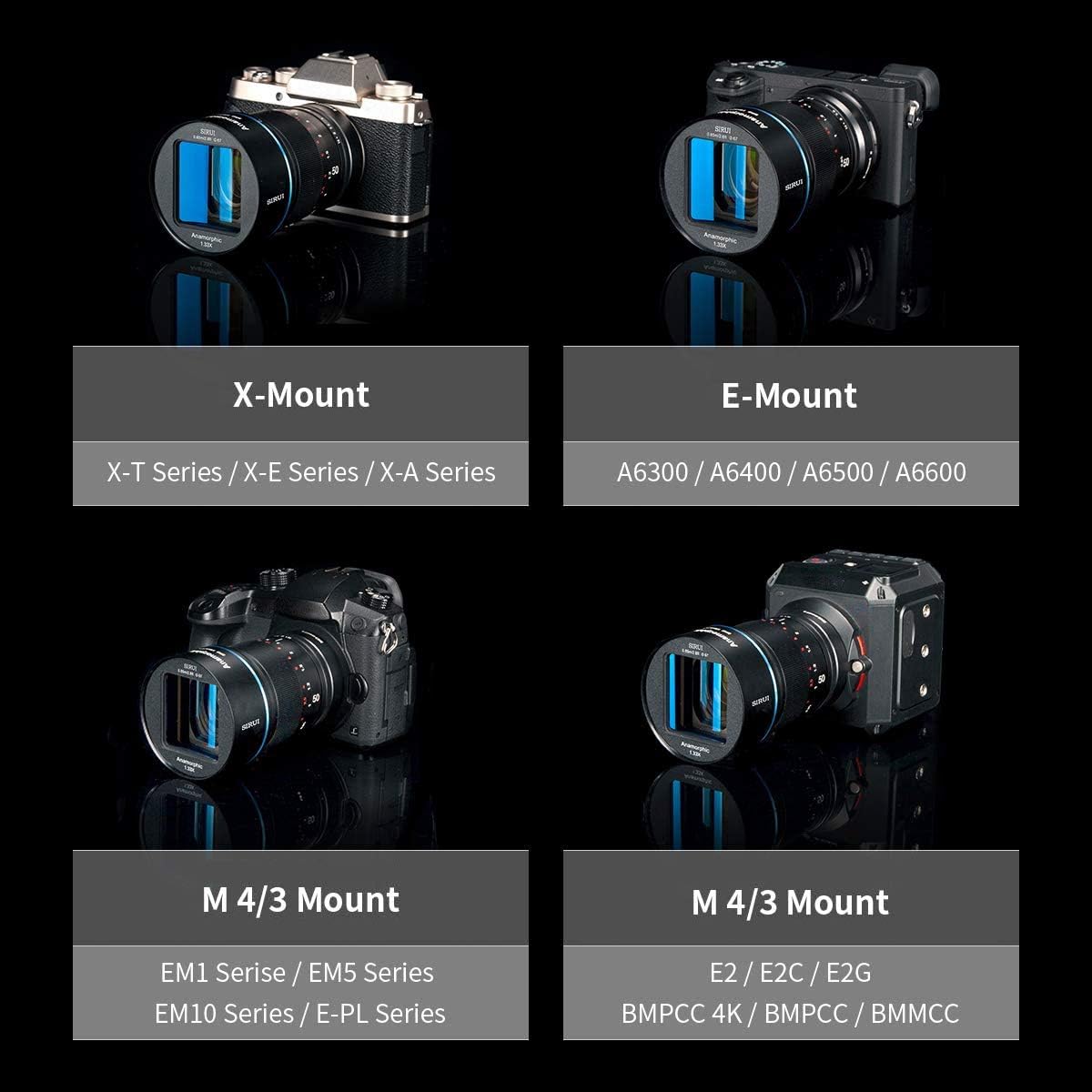 Sirui SR-MEK7E 50mm F1.8 Anamorphic Lens E-Mount