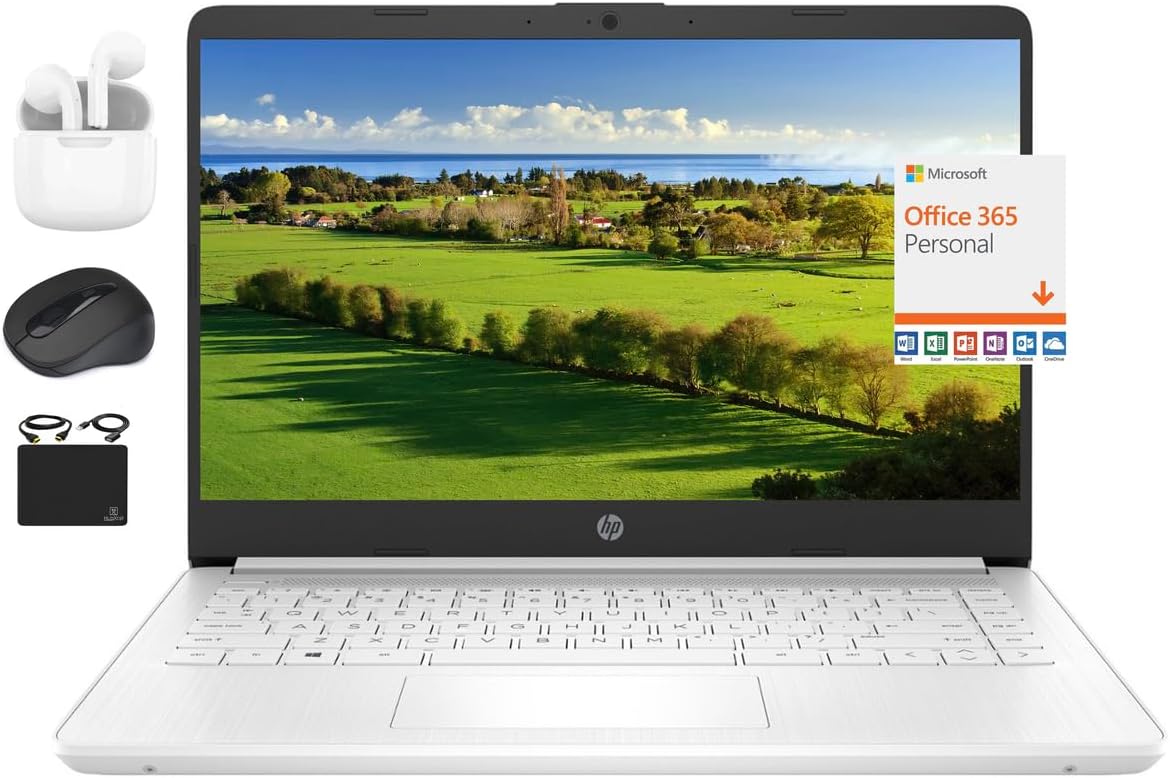 HP Newest 14 Inch Laptop Intel Celeron Bundle