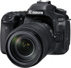 Canon 1263C006 EOS 80D DSLR 18-135mm Lens Bundle Renewed