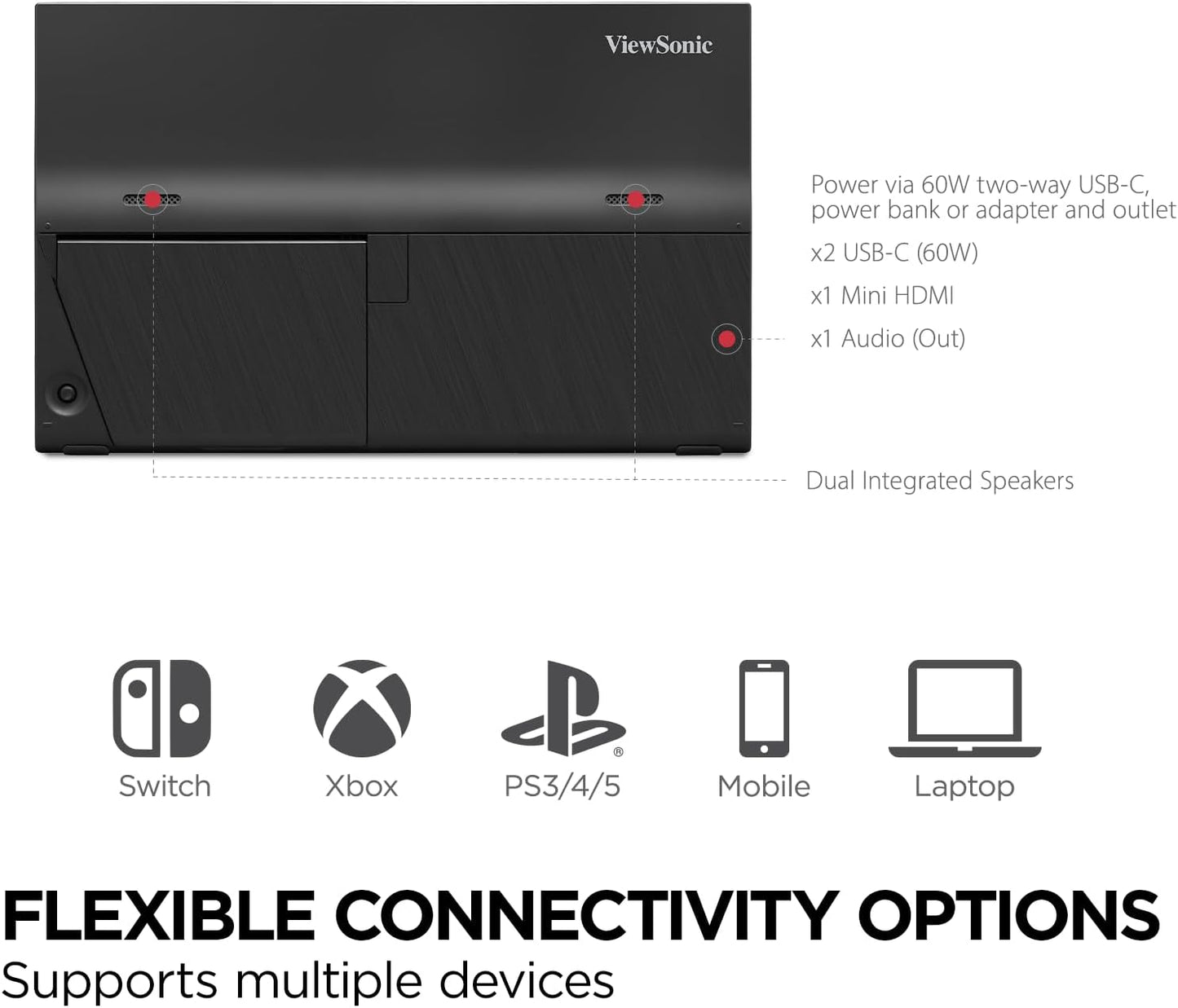 ViewSonic VX1654 16-Inch 144Hz Portable Gaming Monitor