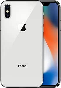 Apple MQAR2LL/A iPhone X 64GB Silver T-Mobile Renewed