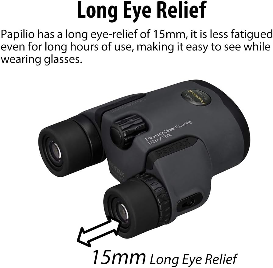 Pentax Papilio II 6.5x21 Close-Up Binoculars - Gray