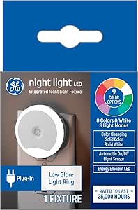 GE 93129226 LED Color Changing Ring Night Light 4-Pack