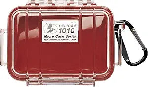 Pelican 1010 Red/Clear Micro Case - Waterproof Protection