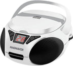 Magnavox MD6924-WH Portable CD Boombox White