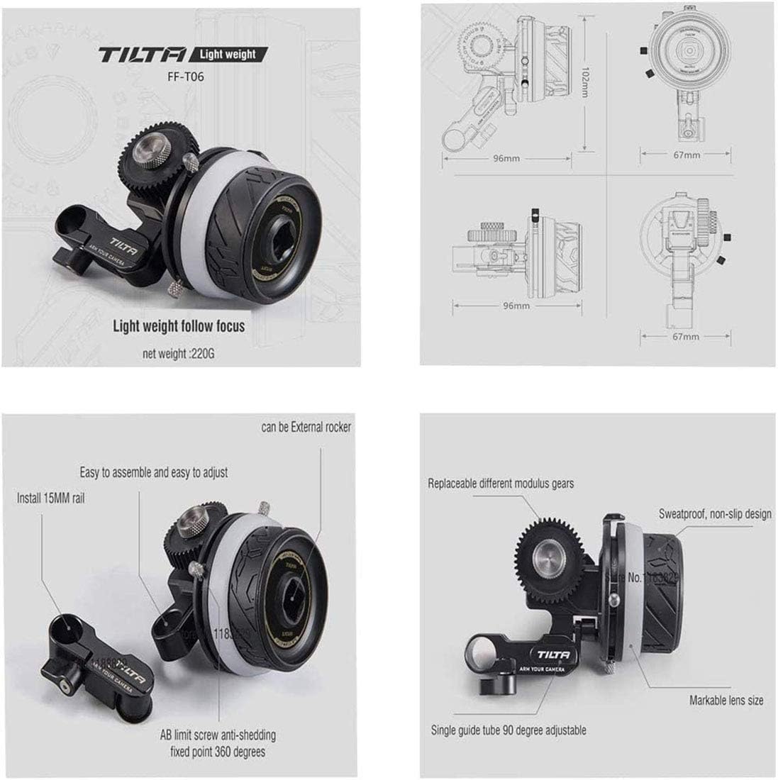 Tilta FF-T06 Mini Follow Focus DSLR Lens Control