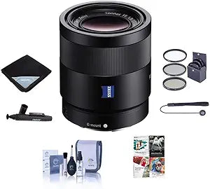 Sony 55mm f/1.8 Sonnar FE Lens Bundle, E-Mount