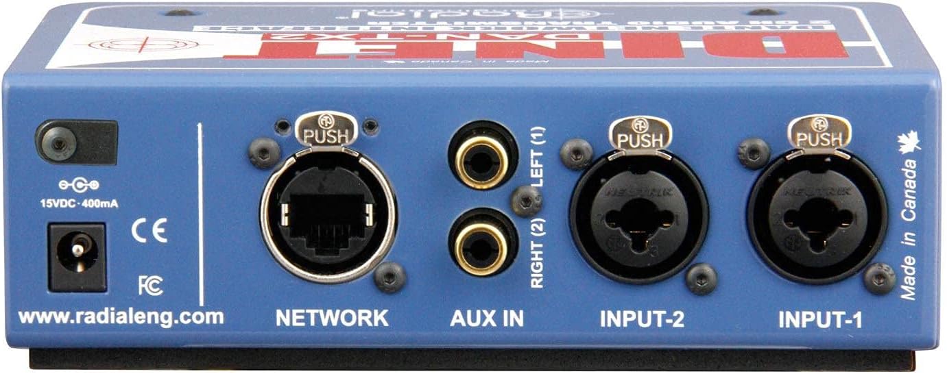 Radial Engineering DiNET DAN-TX2 2-Channel Dante Network Audio Transmitter