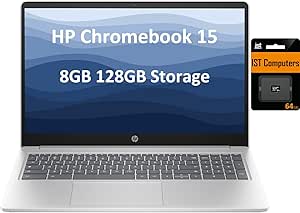 HP Chromebook 15 Intel N200 128GB Storage