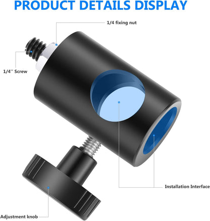 Neewer ST12 Light Stand Adapter: 1/4" Screw, 2-Pack