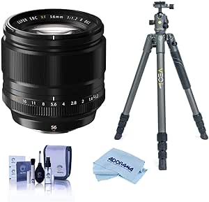 Fujifilm 56mm f/1.2 Lens Bundle - Vanguard Tripod, Cleaning Kit
