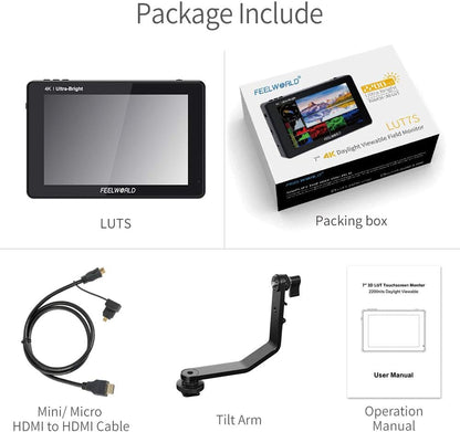 FEELWORLD LUT7-US 7" 2200nit Touchscreen DSLR Monitor