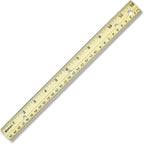 Westcott 10702 Wood Ruler 12-Inch Metal Edge