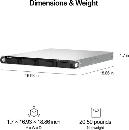 QNAP TS-464U-RP-8G 4-Bay 2.5GbE Rackmount NAS