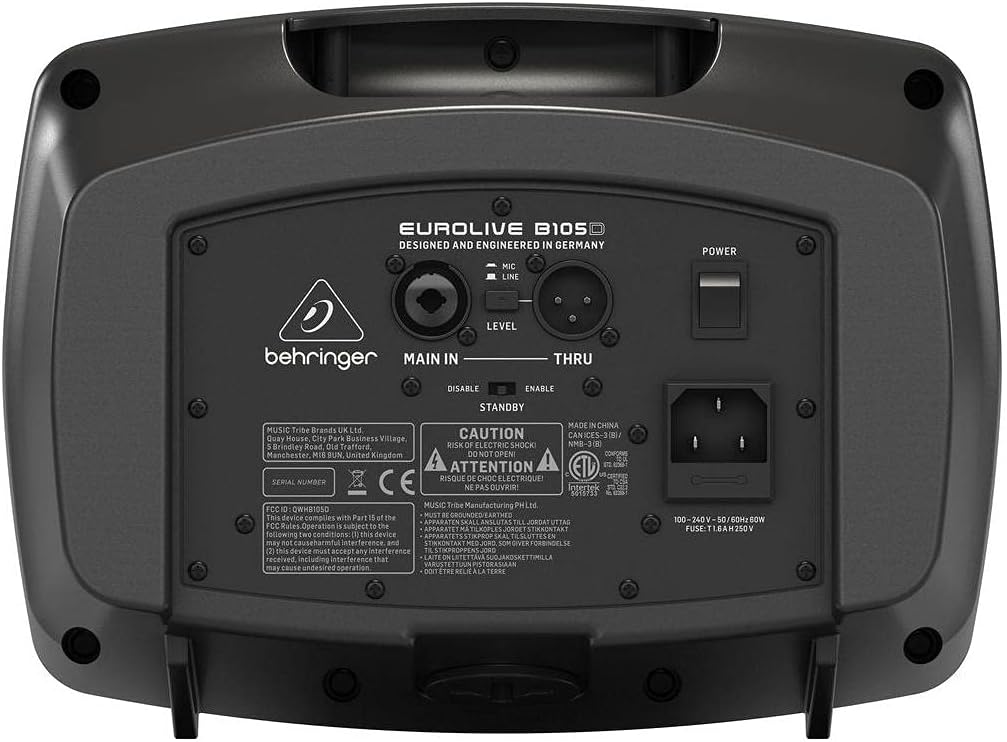 Behringer B105D 50W Powered Monitor Speaker Bluetooth MP3
