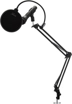 Samson Q2U - USB Microphone Bundle - Boom Arm, Pop Filter