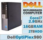 Dell 980 OptiPlex i7 16GB 2TB Windows 10 Pro Refurbished