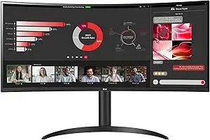 LG 34WR55QC-B 34-Inch Curved UltraWide Monitor WQHD 100Hz — main product image