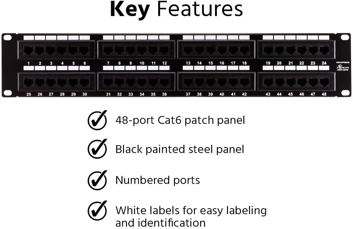 Monoprice 7305 48 Port CAT6 Patch Panel