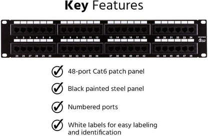 Monoprice 7305 48 Port CAT6 Patch Panel
