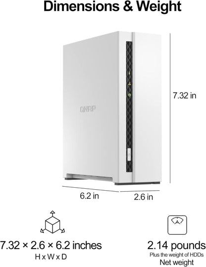 QNAP TS-133-14WD-US 4TB WD Red Plus 1-Bay NAS