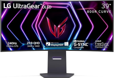 LG 39GS95QE-B.AUS 39" WQHD 240Hz Curved OLED Gaming Monitor