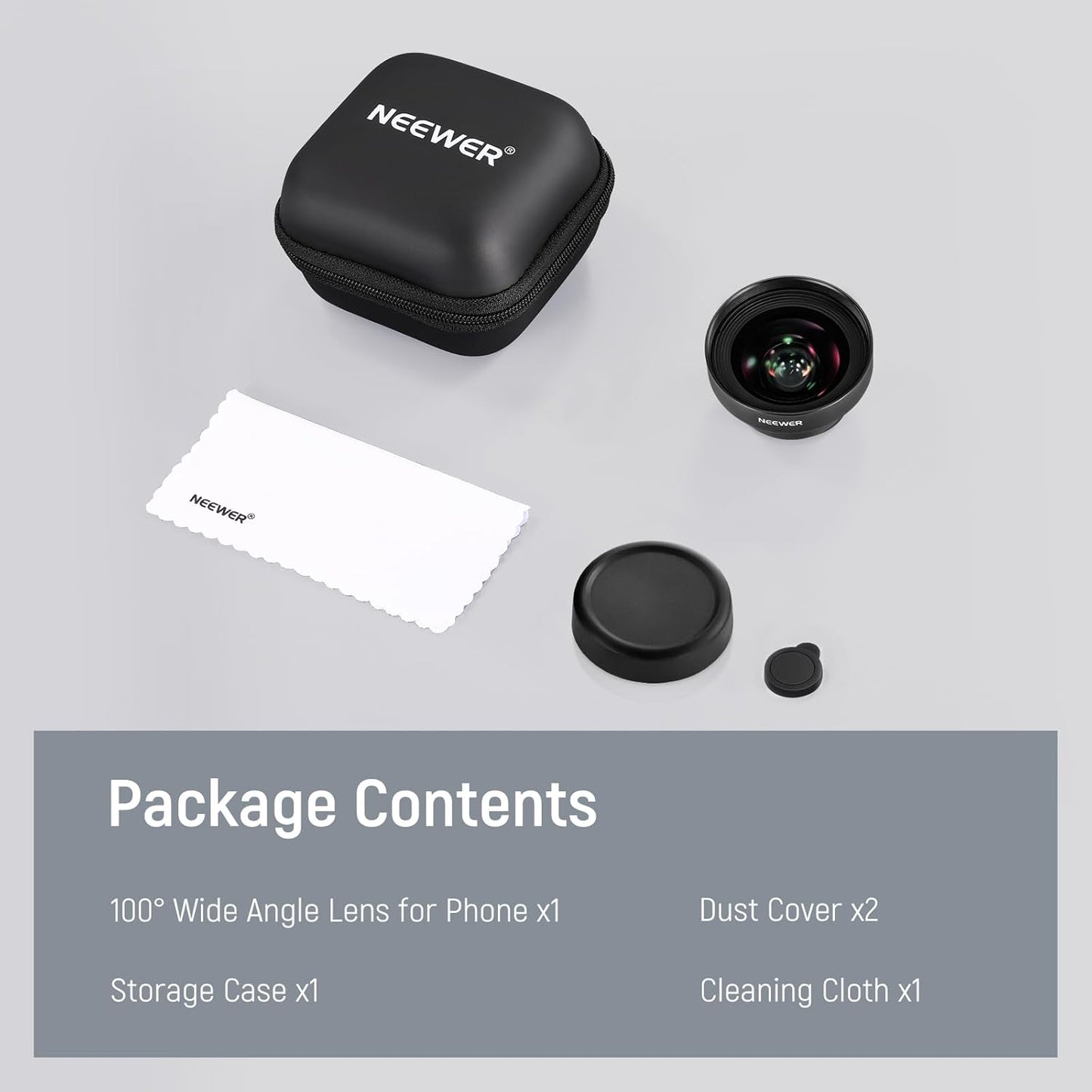 Neewer 10103183: 18mm HD Wide Angle Phone Lens, 17mm Thread