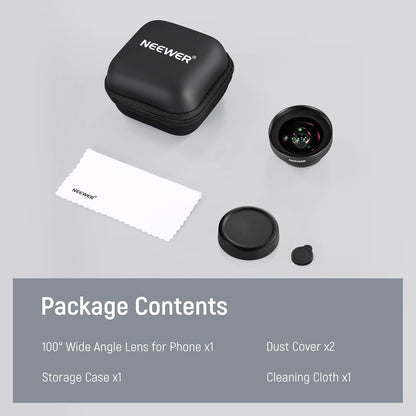 Neewer 10103183: 18mm HD Wide Angle Phone Lens, 17mm Thread