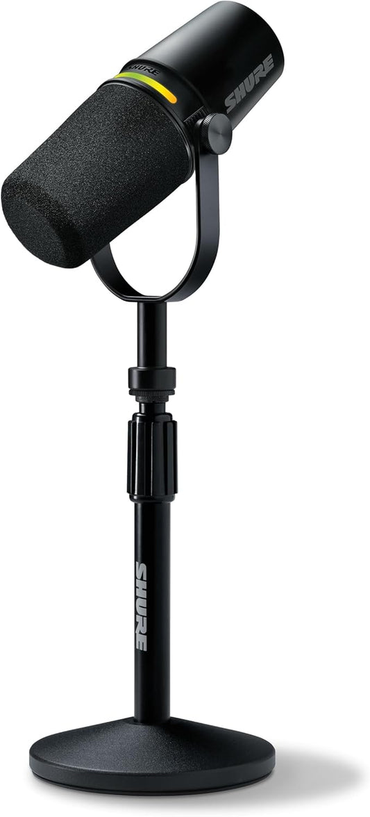 Shure MV7+-K-BNDL Podcast Microphone Bundle - USB/XLR, Stand, Black