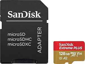 SanDisk Extreme Plus 128GB microSDXC UHS-I Card — main product image