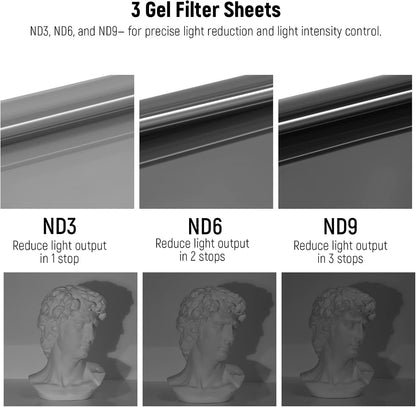 Neewer FL-20: ND Gel Filter Set for Studio Lighting