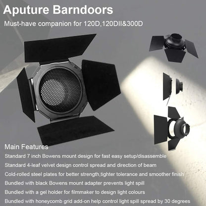 Aputure Barndoors Bowens Mount Lighting Modifier Kit