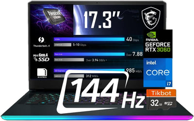 MSI GE76 Raider Gaming Laptop i7 RTX 3060 144Hz